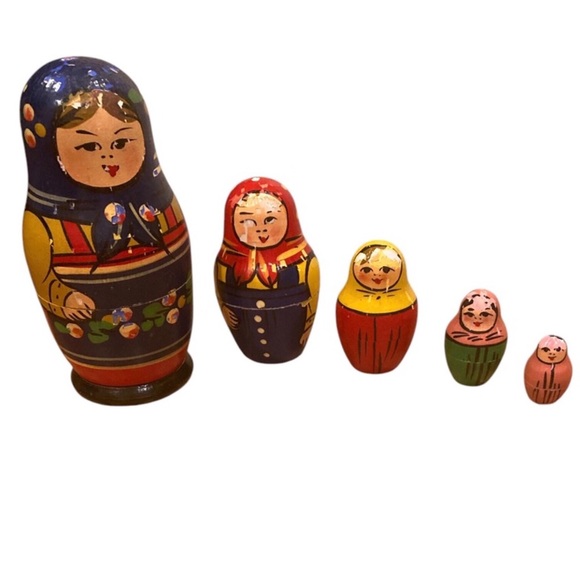 Russian Matryoshka Vintage Nesting Dolls
Collectible Set Folk Art Decor USSR - Picture 1 of 2